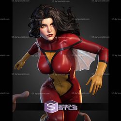Spider Woman Action Pose STL Files