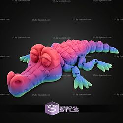 Super Basic STL Cute Flexi Crocodile Articulated