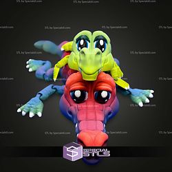 Super Basic STL Cute Flexi Crocodile Articulated