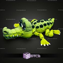 Super Basic STL Cute Flexi Crocodile Articulated