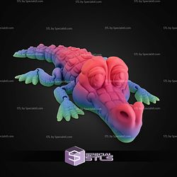 Super Basic STL Cute Flexi Crocodile Articulated
