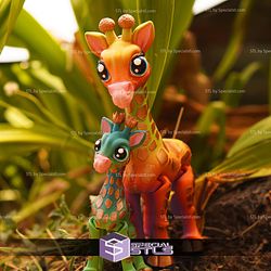 Super Basic STL Cute Flexi Giraffe Articulated