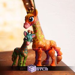 Super Basic STL Cute Flexi Giraffe Articulated