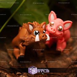 Super Basic STL Cute Flexi Pig And Boar Articulated