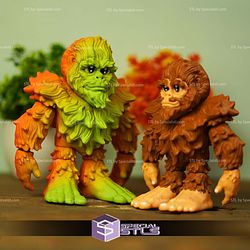 Super Basic STL Print In Place Cute Bigfoot Articulated