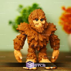 Super Basic STL Print In Place Cute Bigfoot Articulated
