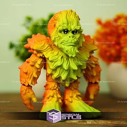 Super Basic STL Print In Place Cute Bigfoot Articulated