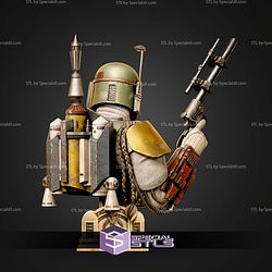 Boba Fett Portrait Bust 338mm STL Files