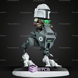 Chibi STL Collection Mandalorian and Grogu AT-RT