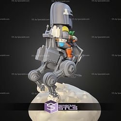 Chibi STL Collection Mandalorian and Grogu AT-RT