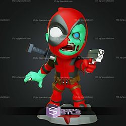 Chibi STL Collection Zombie Deadpool