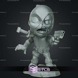 Chibi STL Collection Zombie Deadpool