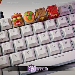 Crash Bandicoot Props Keycaps STL Files
