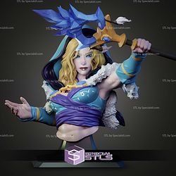 Dota 2 Crystal Maiden Bust STL Files