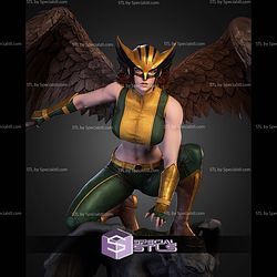 Hawkgirl Hero Pose STL Files