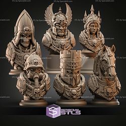Mini Chess Figures Warmachine STL Files