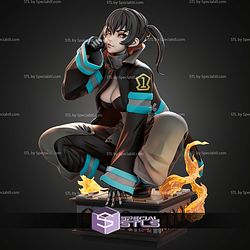 Tamaki The Fire Force Sitting Pose STL Files
