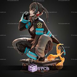 Tamaki The Fire Force Sitting Pose STL Files