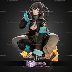 Tamaki The Fire Force Sitting Pose STL Files