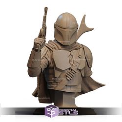 The Mandalorian Hero Pose Bust STL Files