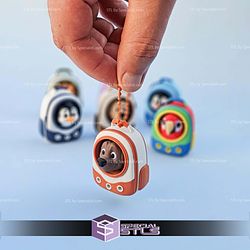 Backpack Buddies Cute Animal Clicker Keychains STL Files