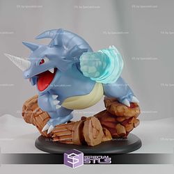 Basic Pokemon Collection Rhyhorn Rhydon Rhyperior STL Files