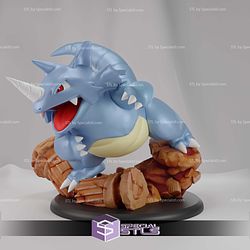Basic Pokemon Collection Rhyhorn Rhydon Rhyperior STL Files