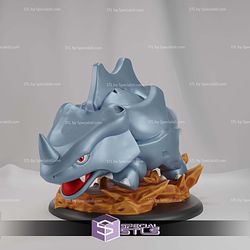 Basic Pokemon Collection Rhyhorn Rhydon Rhyperior STL Files