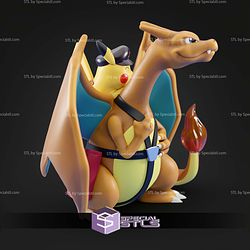 Basic Pokemon STL Files Delivery Charizard and Pikachu