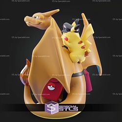 Basic Pokemon STL Files Delivery Charizard and Pikachu