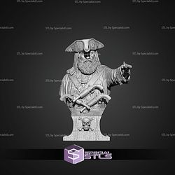 Black Beard Black Sails Bust STL Files