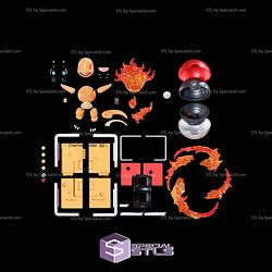Charmander Pokemon Card 256mm Build Plate STL Files
