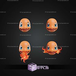 Charmander Pokemon Card 256mm Build Plate STL Files