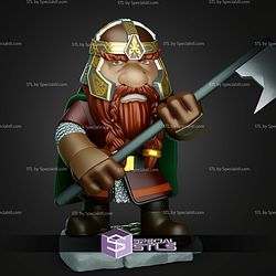 Chibi STL Collection LOTR Gimli with Axe