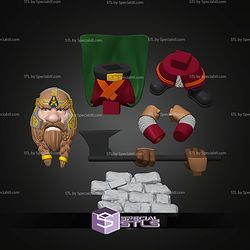 Chibi STL Collection LOTR Gimli with Axe