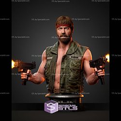 Chuck Norris Lone Wolf Bust 413mm STL Files