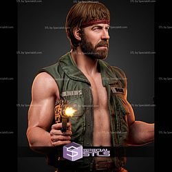 Chuck Norris Lone Wolf Bust 413mm STL Files