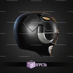 Cosplay STL Files Black Ranger Helmet