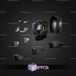 Cosplay STL Files Black Ranger Helmet