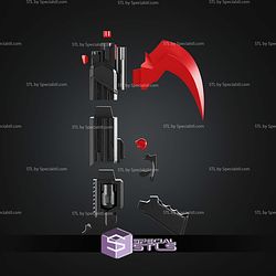 Cosplay STL Files Immortal Red Hood Gun