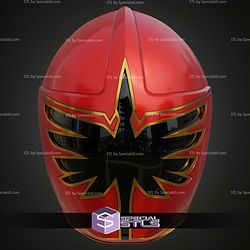 Cosplay STL Files Red Mystic Force Power Ranger Helmet