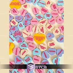 Customizable Valentines Conversation Heart Clicker Fidget STL Files