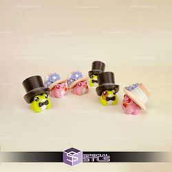 Gilded Age Frog Clicker Keychain Fidget Toy Bundle STL Files