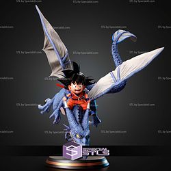 Goku Kid On Pterodactyls STL Files