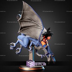 Goku Kid On Pterodactyls STL Files