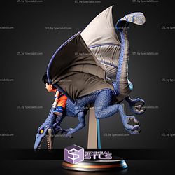 Goku Kid On Pterodactyls STL Files