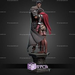 Guts And Casca Berserk 267mm STL Files