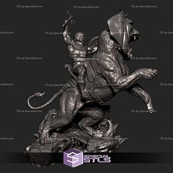 He Man On Battlecat Battle STL Files