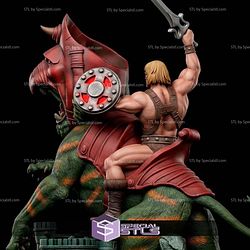 He Man On Battlecat Battle STL Files