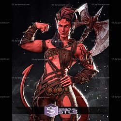 Karlach Baldurs Gate 3 Strong Pose STL Files